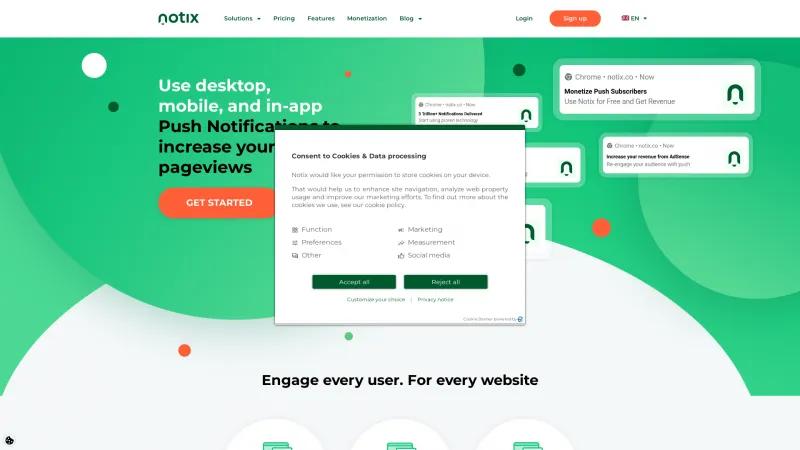 Homepage of NOTIX