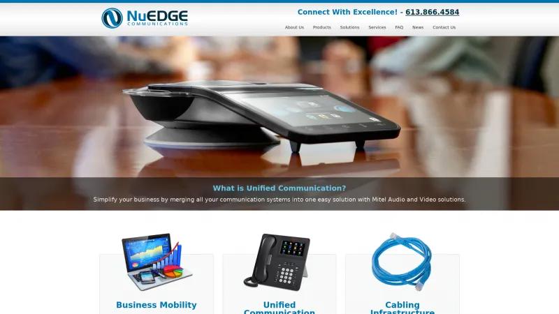 Homepage of NuEdge Communications