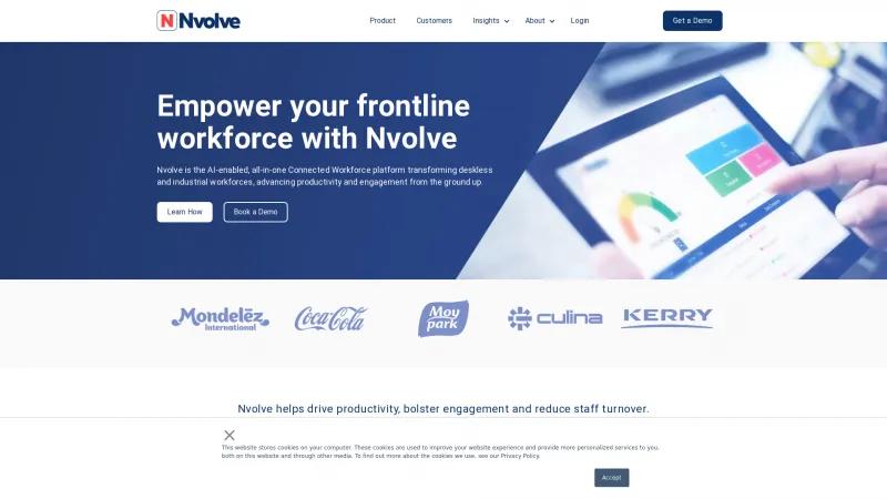 Homepage of Nvolve