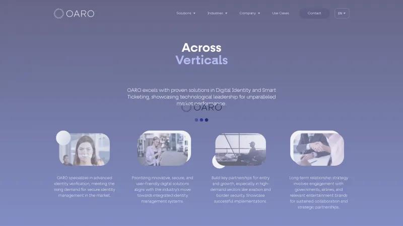 Homepage of OARO Media