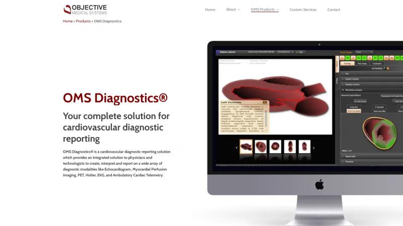 Homepage of OMS Diagnostics