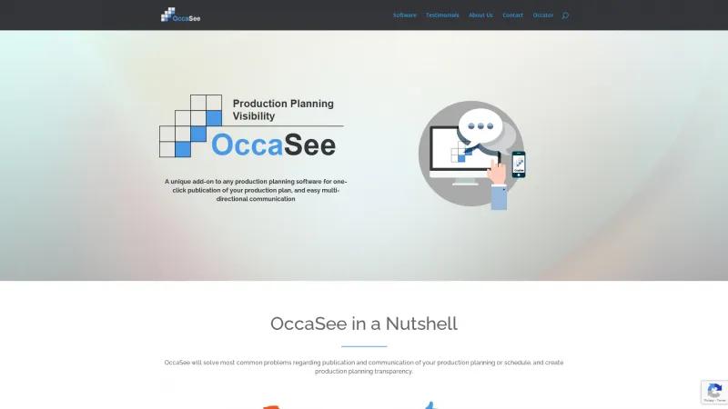 Homepage of OccaSee