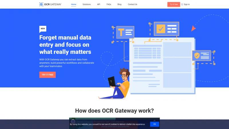 Homepage of OCR Gateway