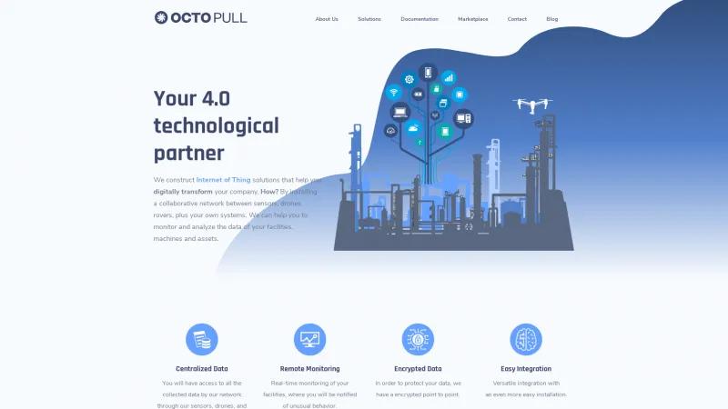 Homepage of Octopull