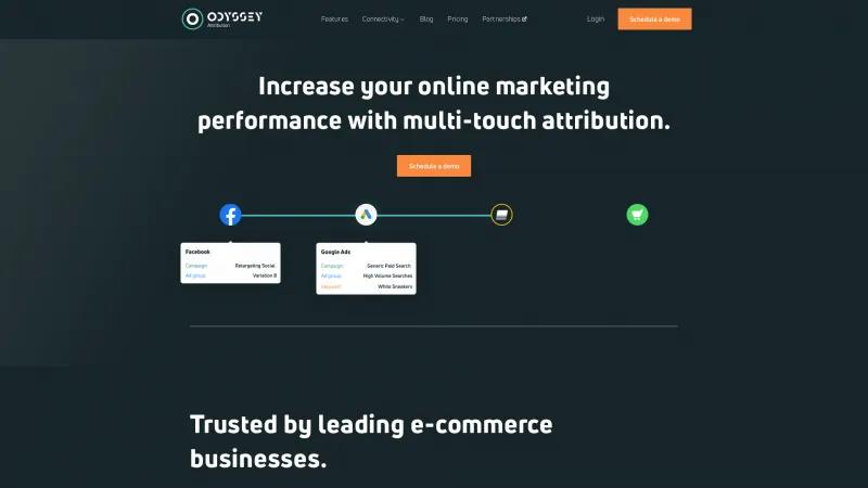 Homepage of Odyssey Attribution