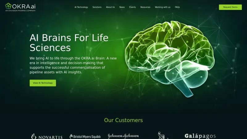 Homepage of OKRA.ai