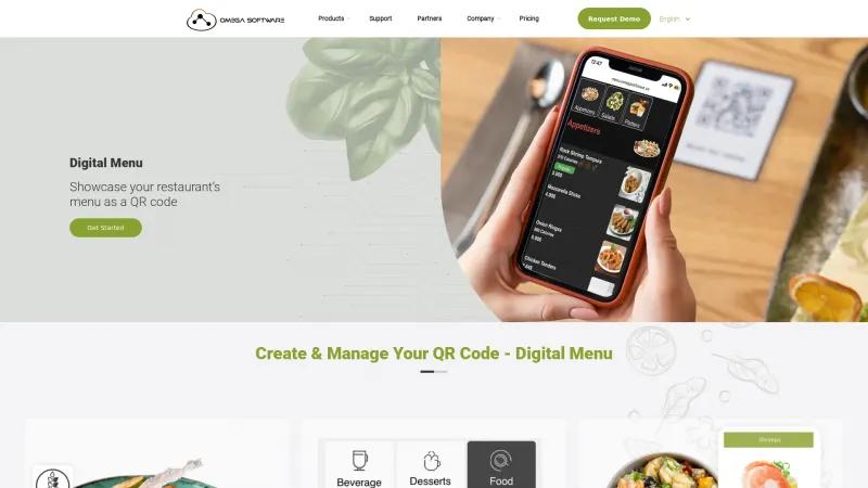 Homepage of O-Menu