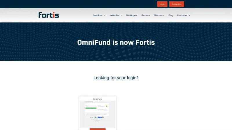 Homepage of OmniFund