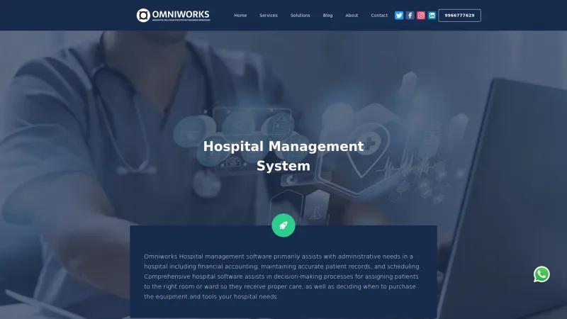 Homepage of OmniWorks HMS