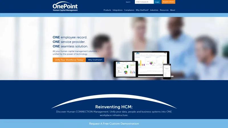 Homepage of OnePoint HCM