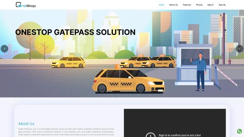 Homepage of OneStop