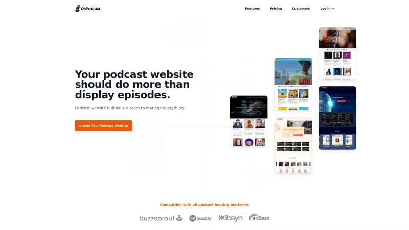 Homepage of OnPodium