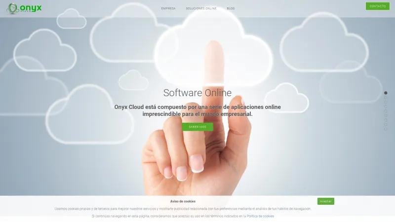 Homepage of Onyx Cloud