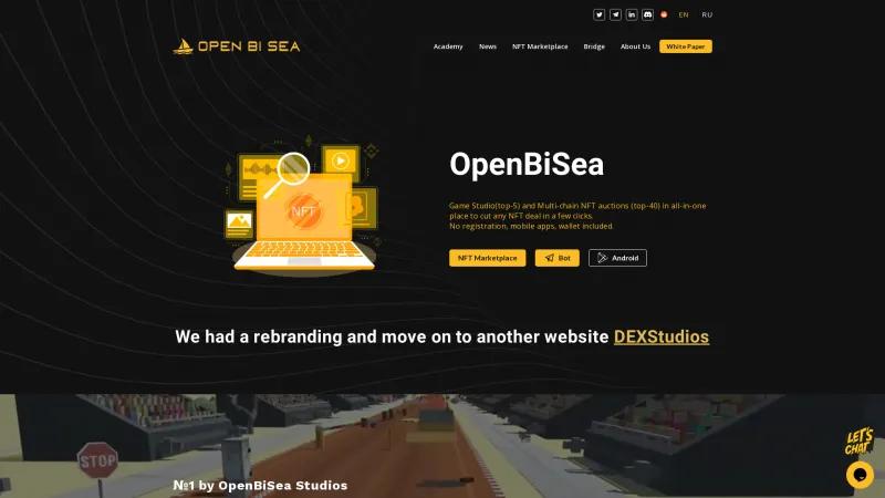 Homepage of OpenBiSea