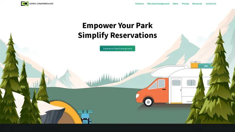 Homepage of OpenCampground