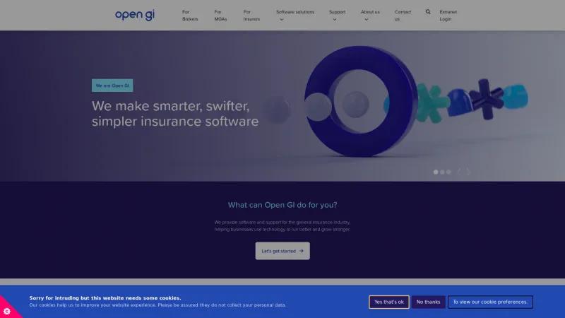 Homepage of Open GI