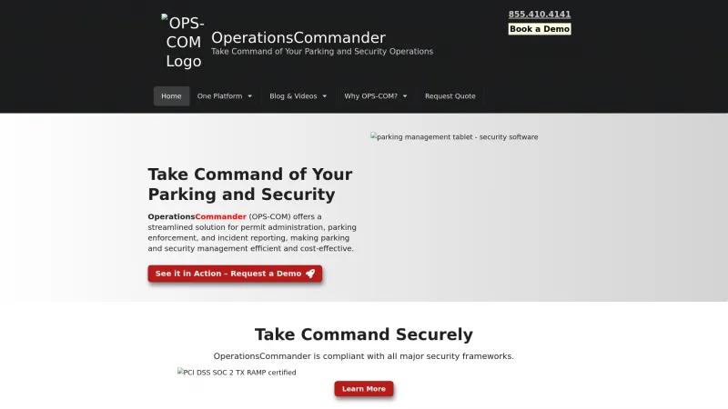 Homepage of OperationsCommander