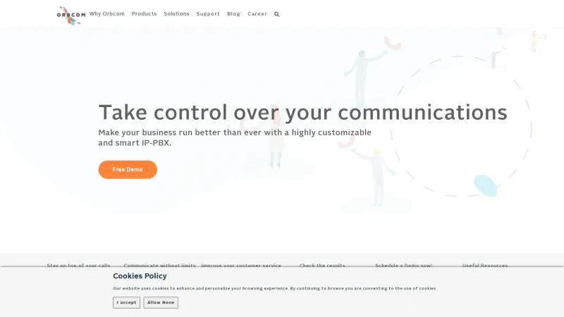 Homepage of Orbox