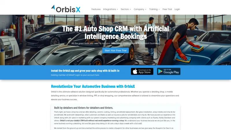 Homepage of OrbisX