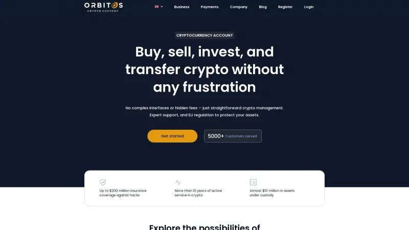 Homepage of Orbitos