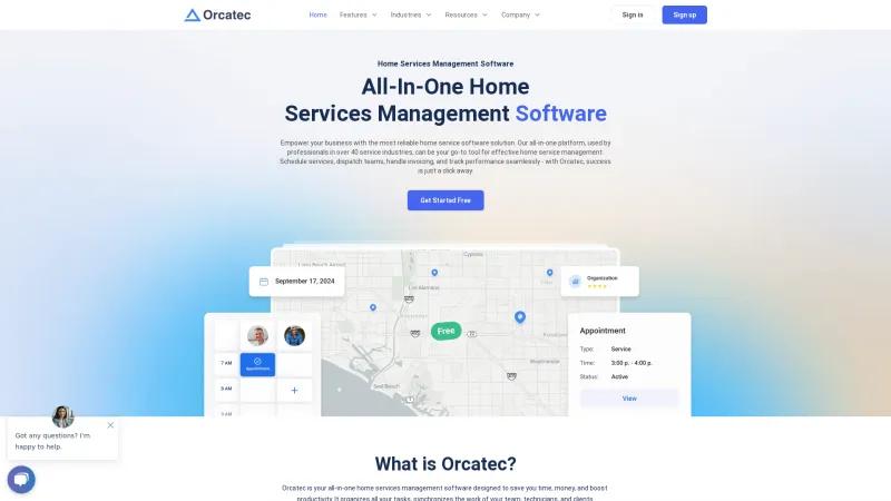 Homepage of Orcatec