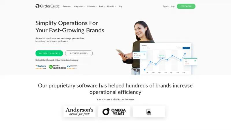 Homepage of OrderCircle