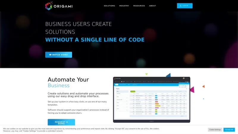 Homepage of Origami