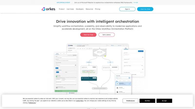 Homepage of Orkes