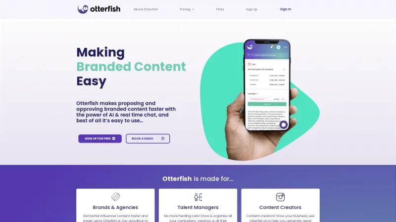 Homepage of Otterfish