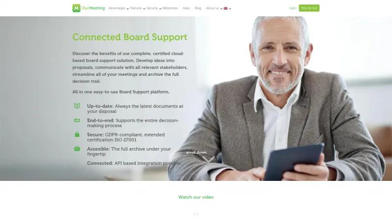 Homepage of OurMeeting