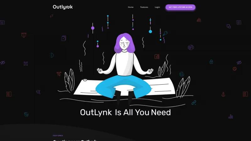 Homepage of OutLynk