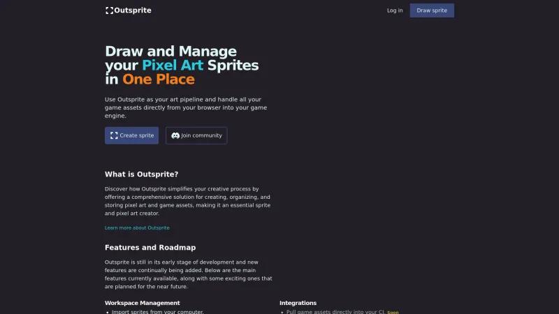 Homepage of Outsprite