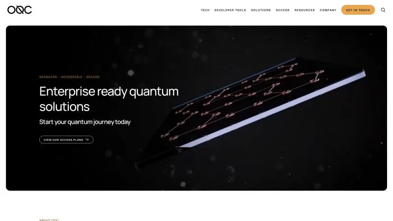 Homepage of Oxford Quantum Circuits (OQC)