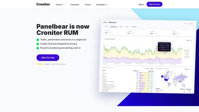 Homepage of Panelbear