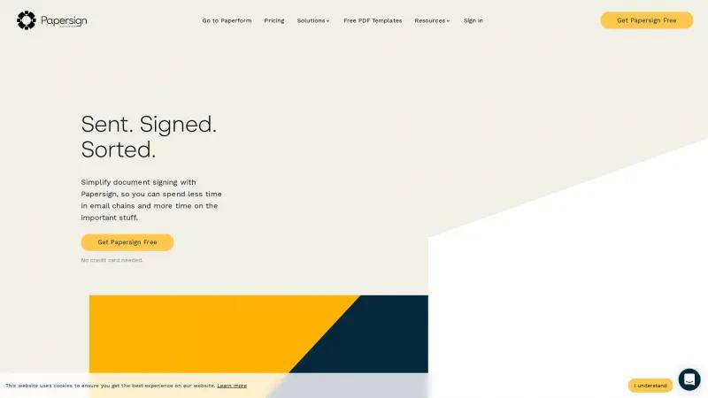 Homepage of Papersign