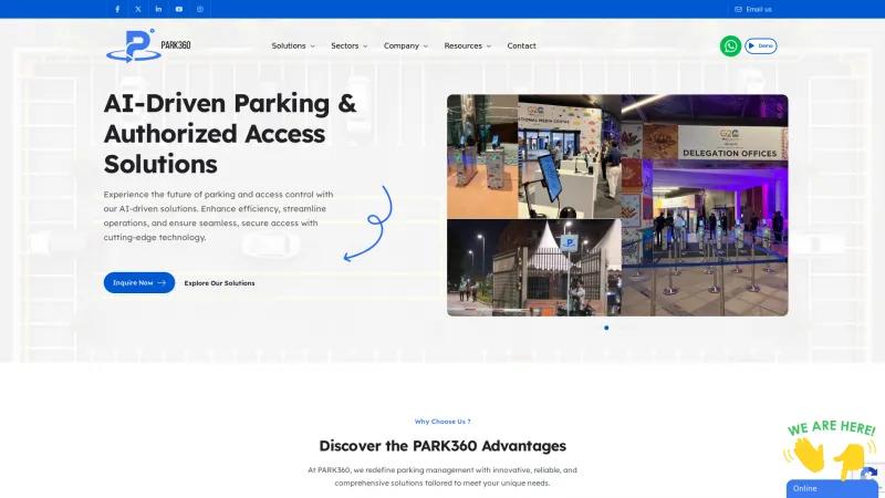 Homepage of PARK360