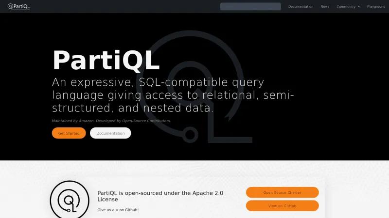 Homepage of PartiQL