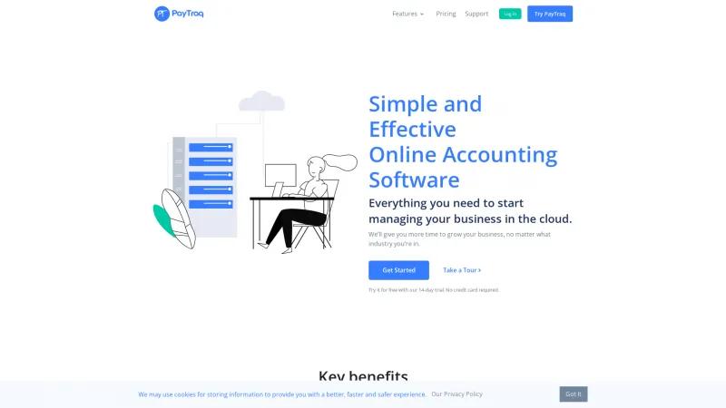 Homepage of PayTraq