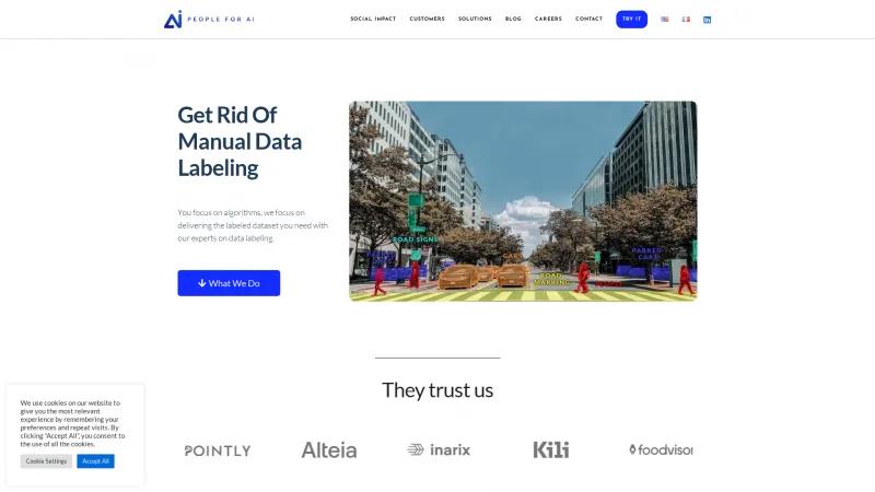 Homepage of People For AI