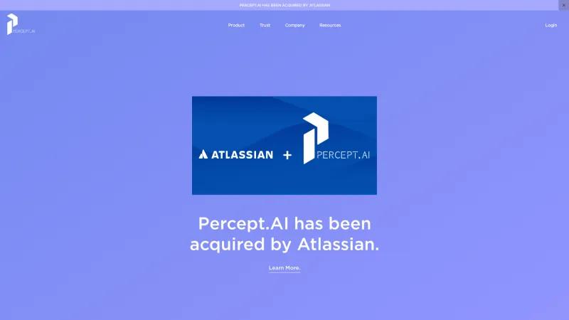 Homepage of Percept.AI