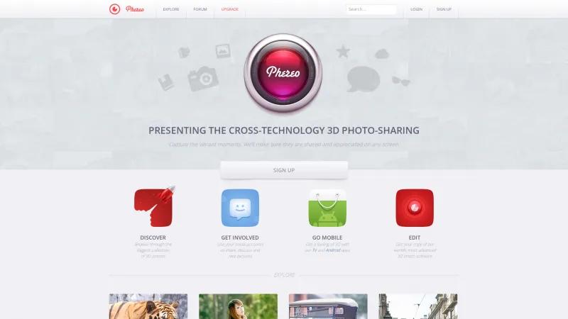 Homepage of Phereo