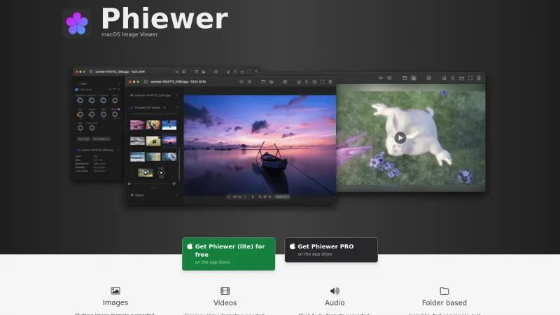 Homepage of Phiewer