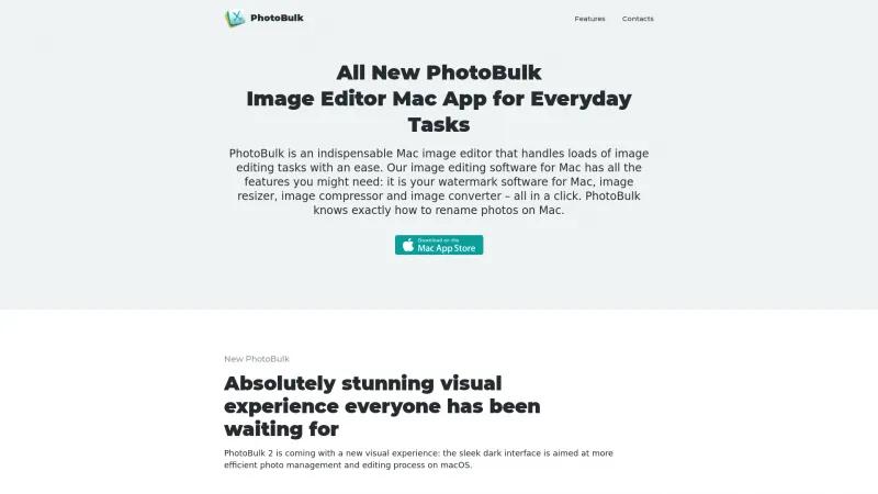 Homepage of PhotoBulk