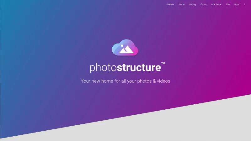 Homepage of PhotoStructure