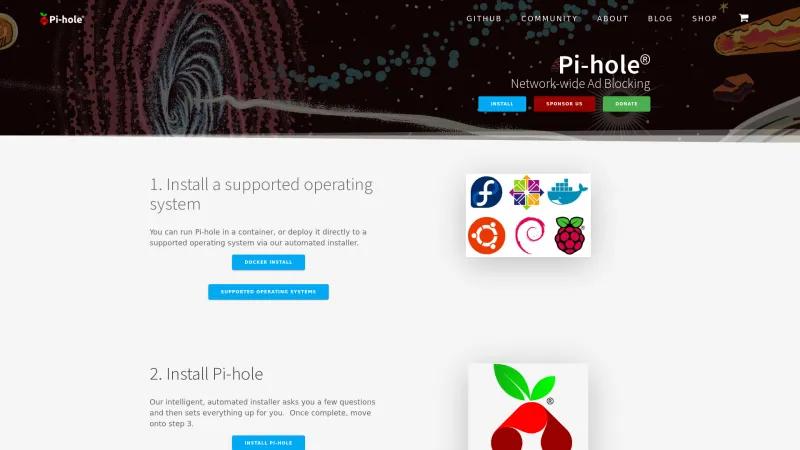 Homepage of Pi-hole