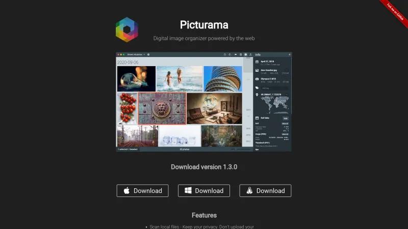 Homepage of Picturama