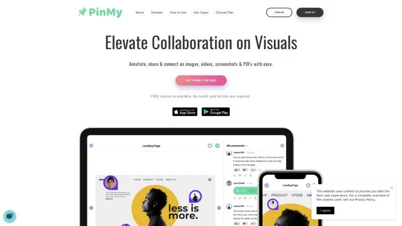 Homepage of PinMy