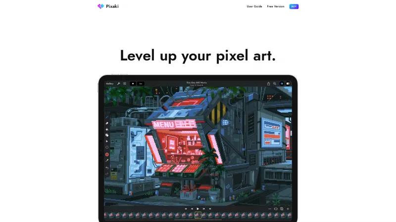 Homepage of Pixaki