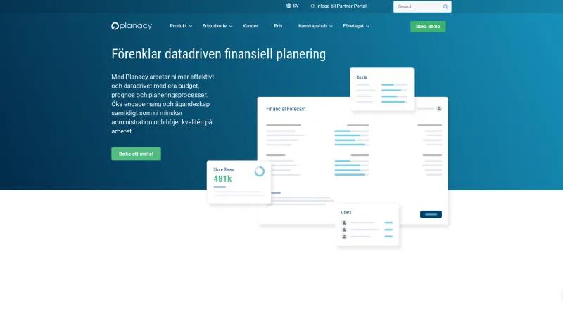 Homepage of Planacy