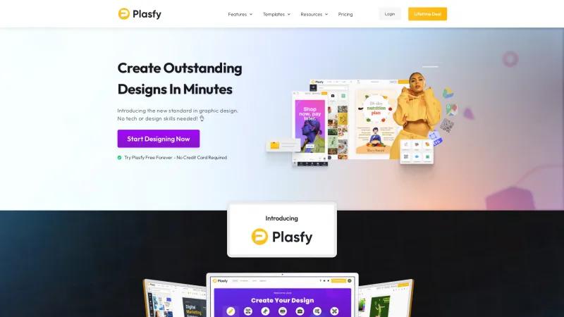 Homepage of Plasfy